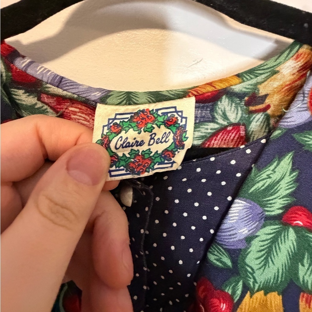 Vintage Claire Bell Fruit Print Dress – 4T - Picture 2 of 5